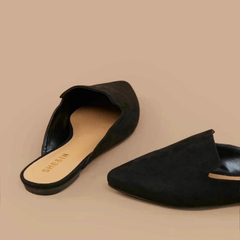 Faux Suede Mules